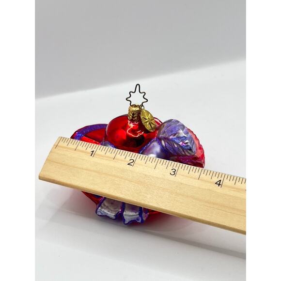 vtg Christopher RADKO Xmas ornament RED HAT HATTER ladies society #1011272 glass - Picture 8 of 8